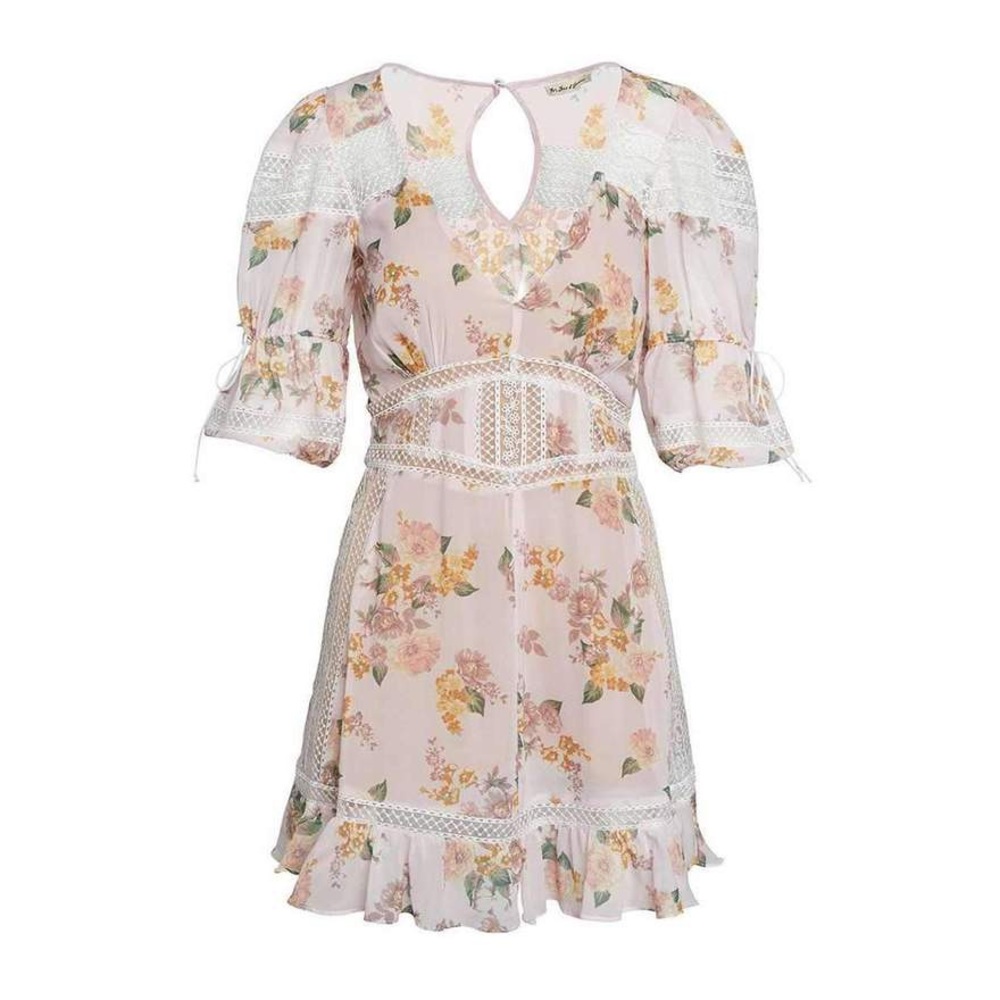 For love and lemons isadora pink silk mini dress